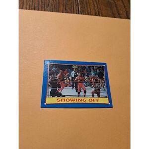 Vintage 1987 WWF Topps Trading Card 63 Hart Foundation Showing Off Wrestling